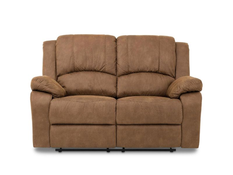 Norbo Reclinersoffa 2-sits – brun konstläder