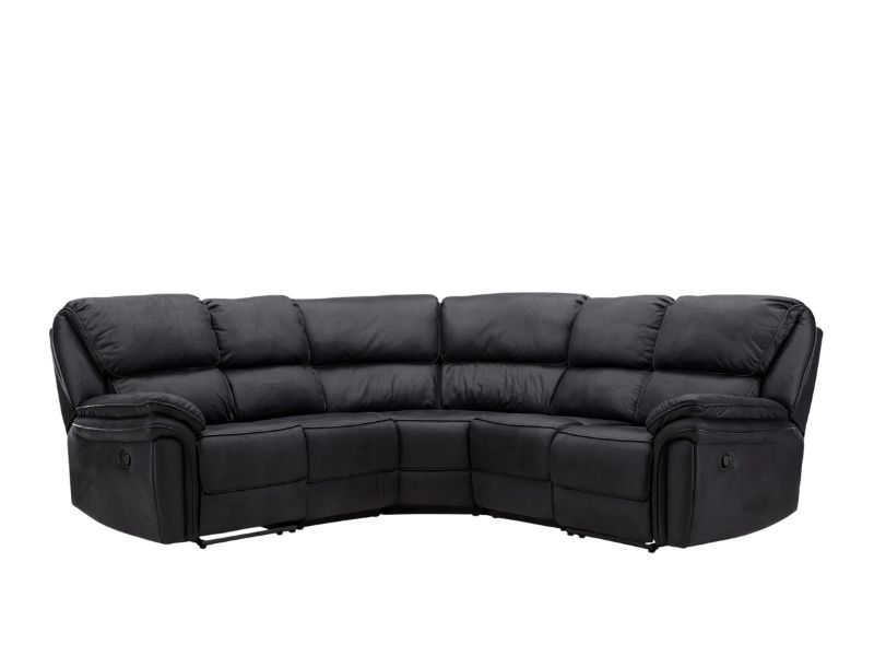 Saranda Reclinersoffa 4-sits – svart tyg